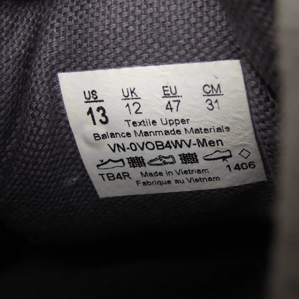 Vans Mens Atwood Low Top Sneakers Gray Canvas Size 13